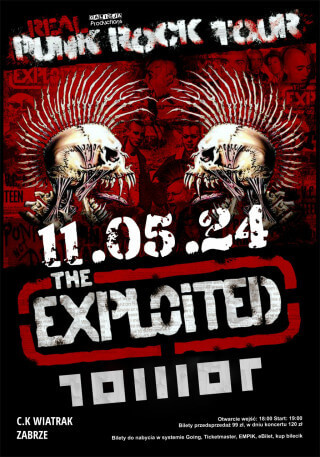 Koncert THE EXPLOITED + TOWOT (!!! ODWOŁANY !!!) - Zabrze C.K Wiatrak 11.05.2024