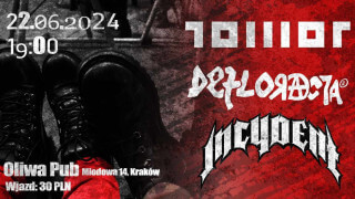 Koncert TOWOT + DEFLORACJA + INCYDENT - Kraków Oliwa Pub 22.06.2024